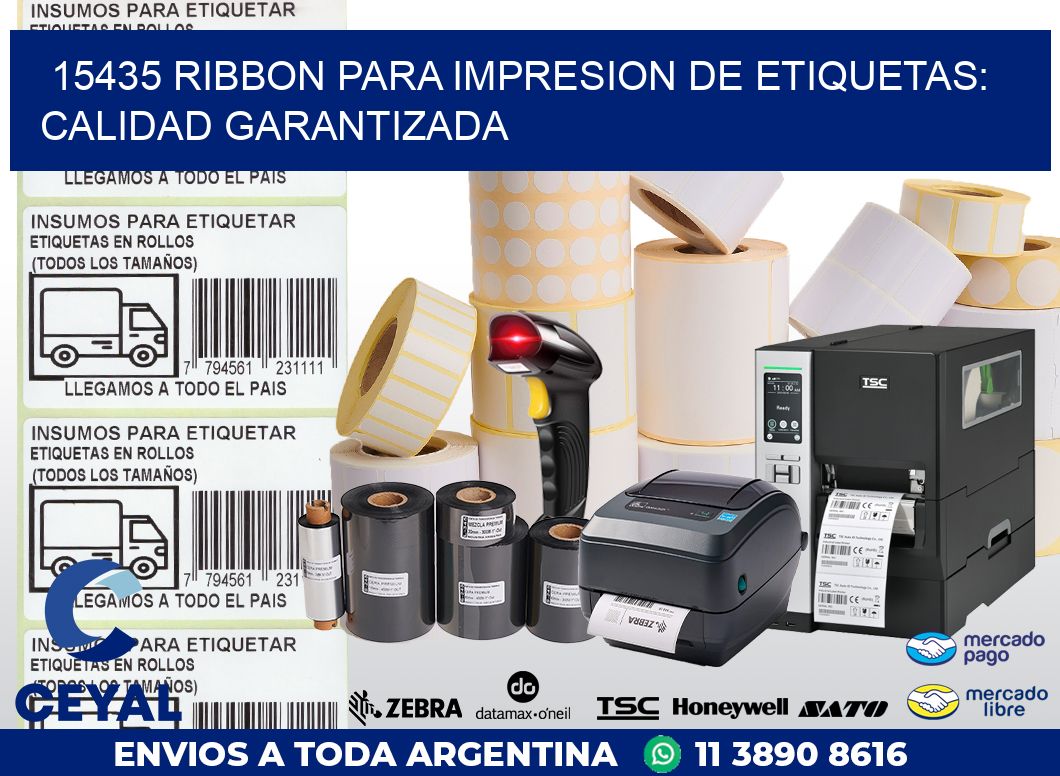 15435 RIBBON PARA IMPRESION DE ETIQUETAS: CALIDAD GARANTIZADA