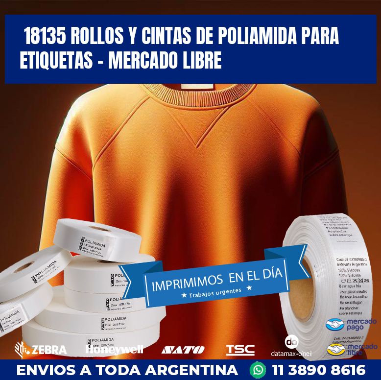 18135 ROLLOS Y CINTAS DE POLIAMIDA PARA ETIQUETAS – MERCADO LIBRE