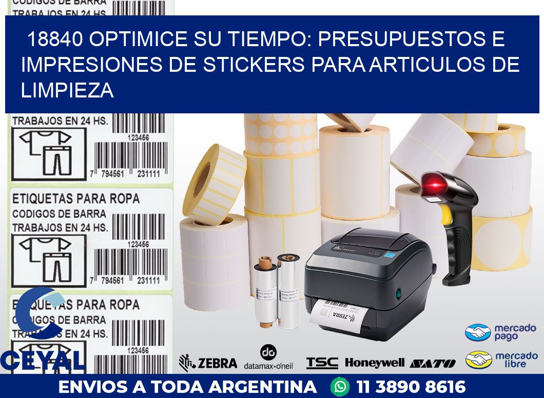 18840 OPTIMICE SU TIEMPO: PRESUPUESTOS E IMPRESIONES DE STICKERS PARA ARTICULOS DE LIMPIEZA