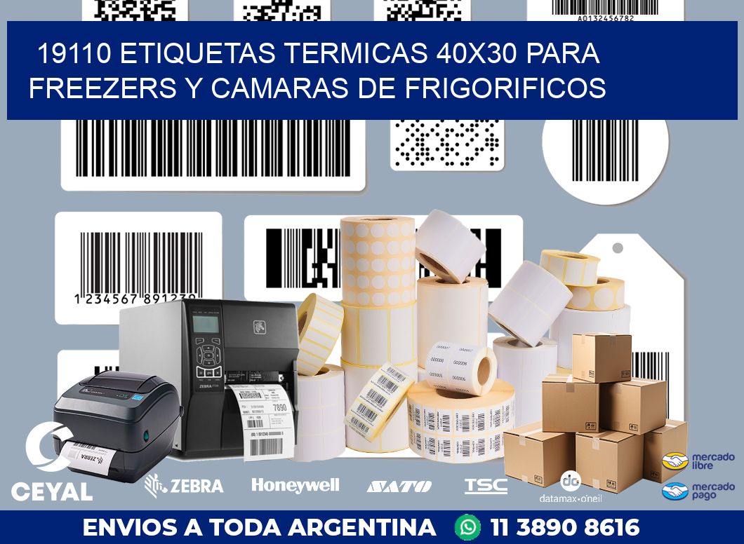 19110 ETIQUETAS TERMICAS 40X30 PARA FREEZERS Y CAMARAS DE FRIGORIFICOS