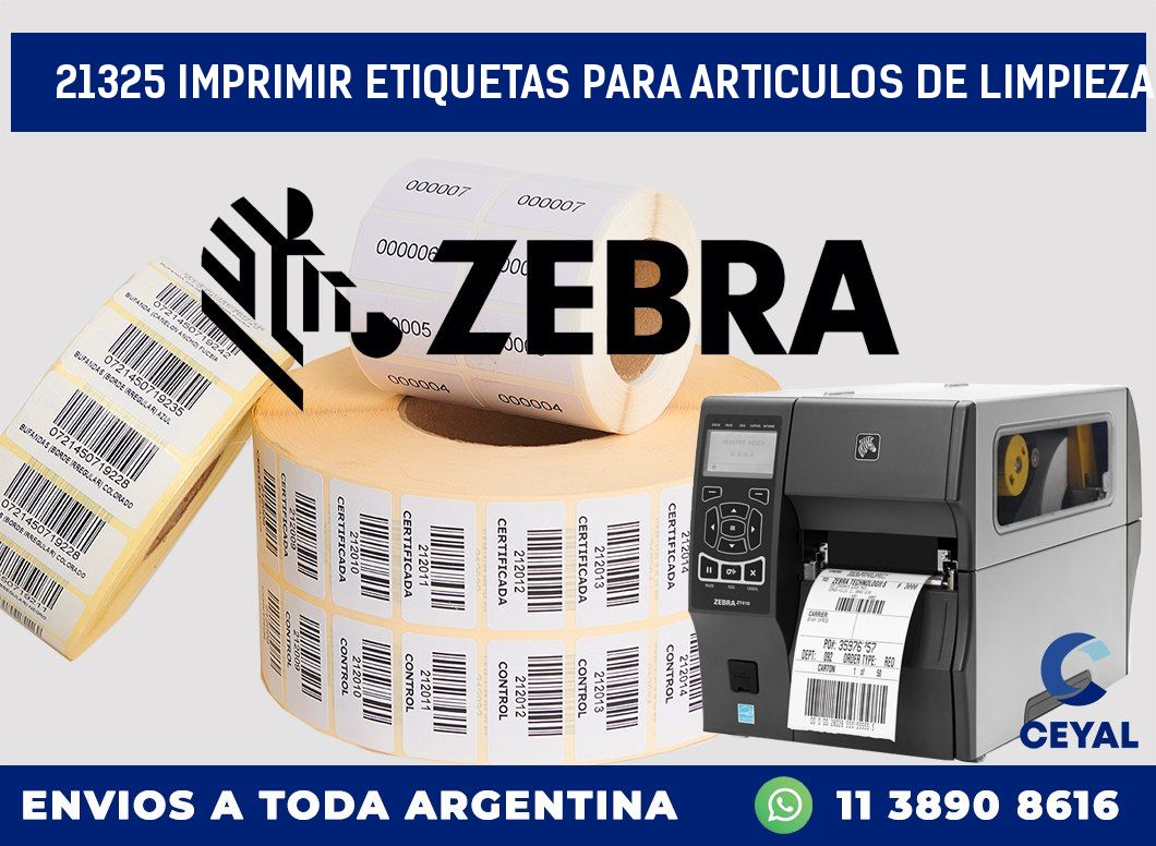21325 IMPRIMIR ETIQUETAS PARA ARTICULOS DE LIMPIEZA
