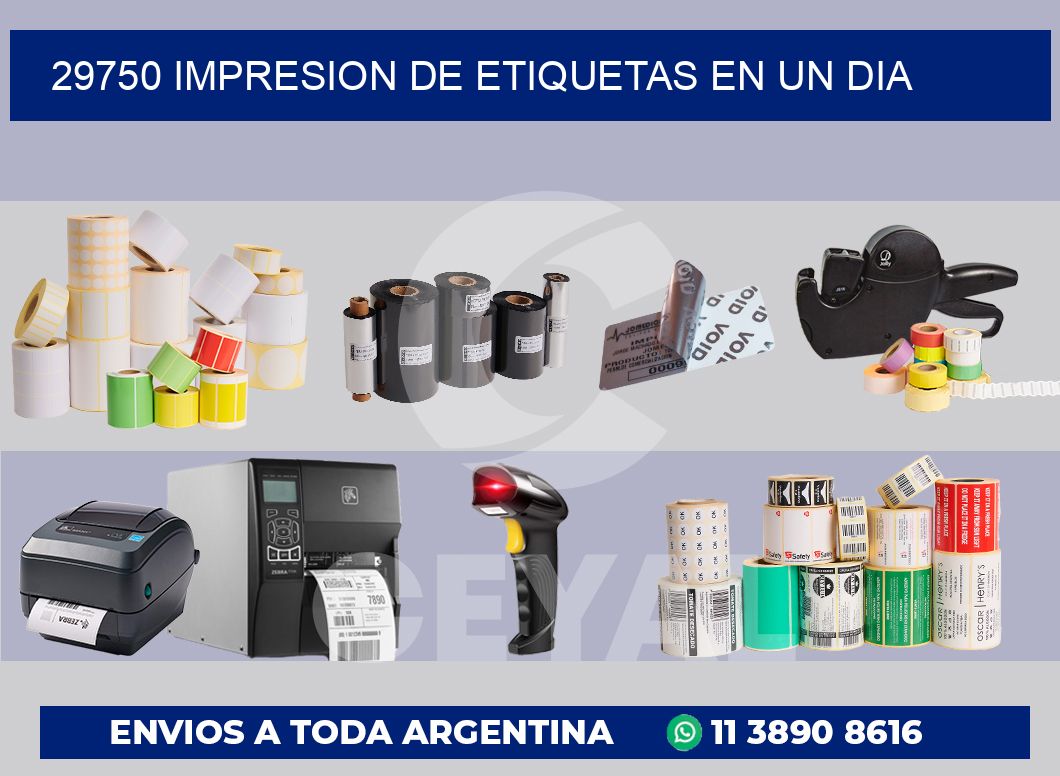 29750 IMPRESION DE ETIQUETAS EN UN DIA