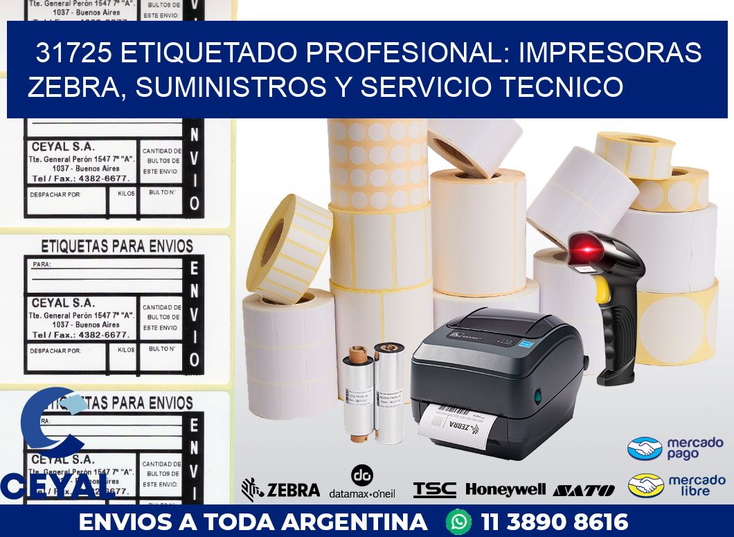 31725 ETIQUETADO PROFESIONAL: IMPRESORAS ZEBRA, SUMINISTROS Y SERVICIO TECNICO