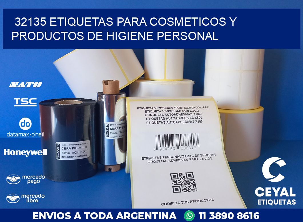 32135 ETIQUETAS PARA COSMETICOS Y PRODUCTOS DE HIGIENE PERSONAL