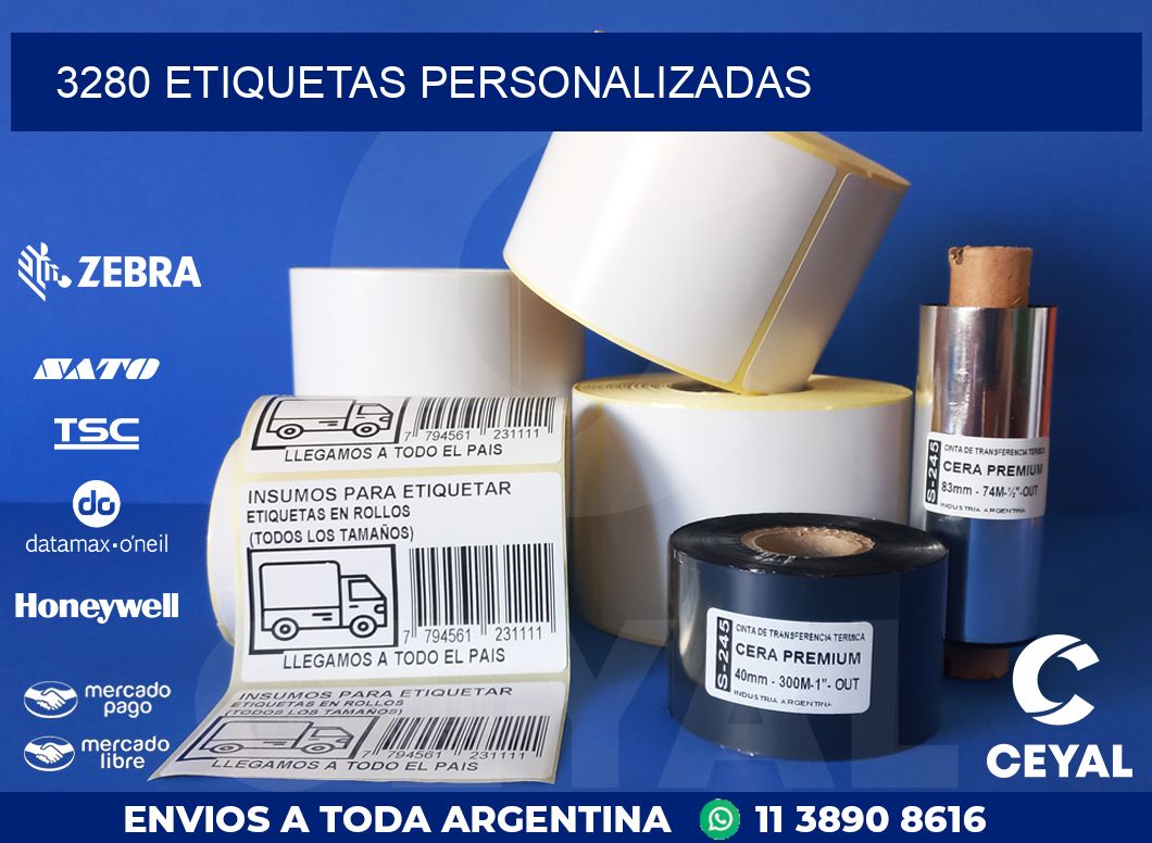 3280 ETIQUETAS PERSONALIZADAS