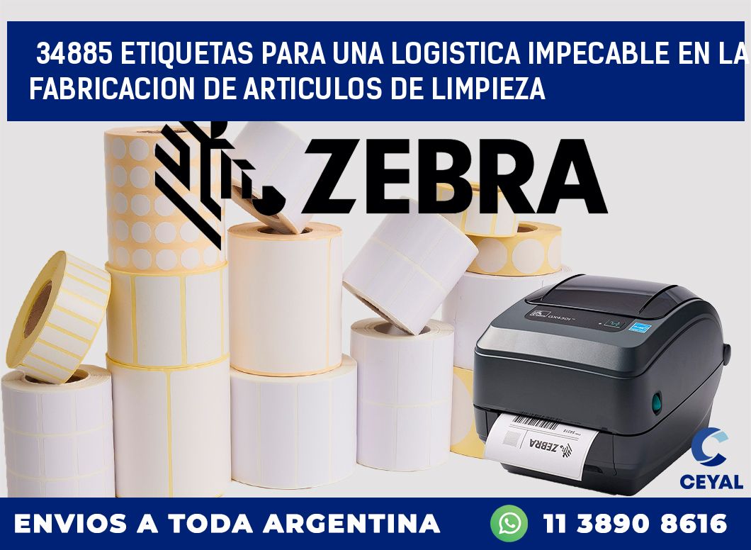34885 ETIQUETAS PARA UNA LOGISTICA IMPECABLE EN LA FABRICACION DE ARTICULOS DE LIMPIEZA