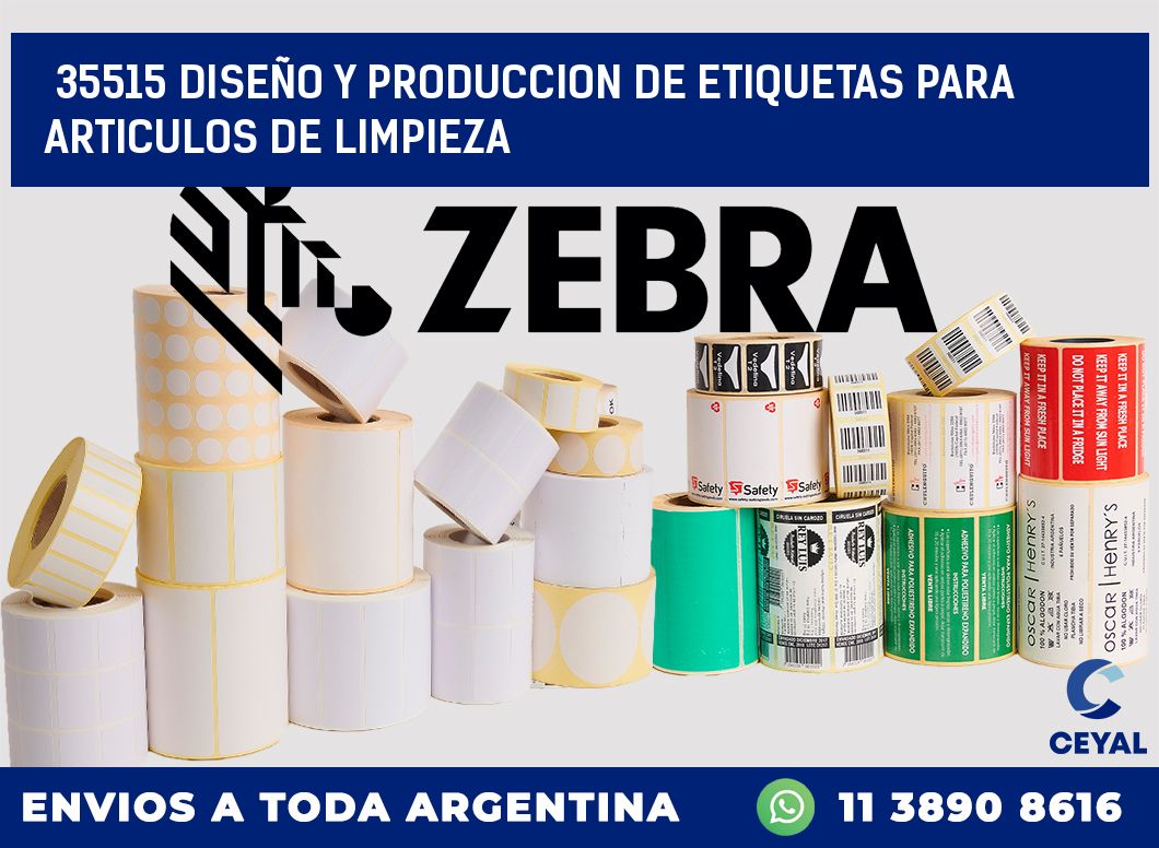 35515 DISEÑO Y PRODUCCION DE ETIQUETAS PARA ARTICULOS DE LIMPIEZA