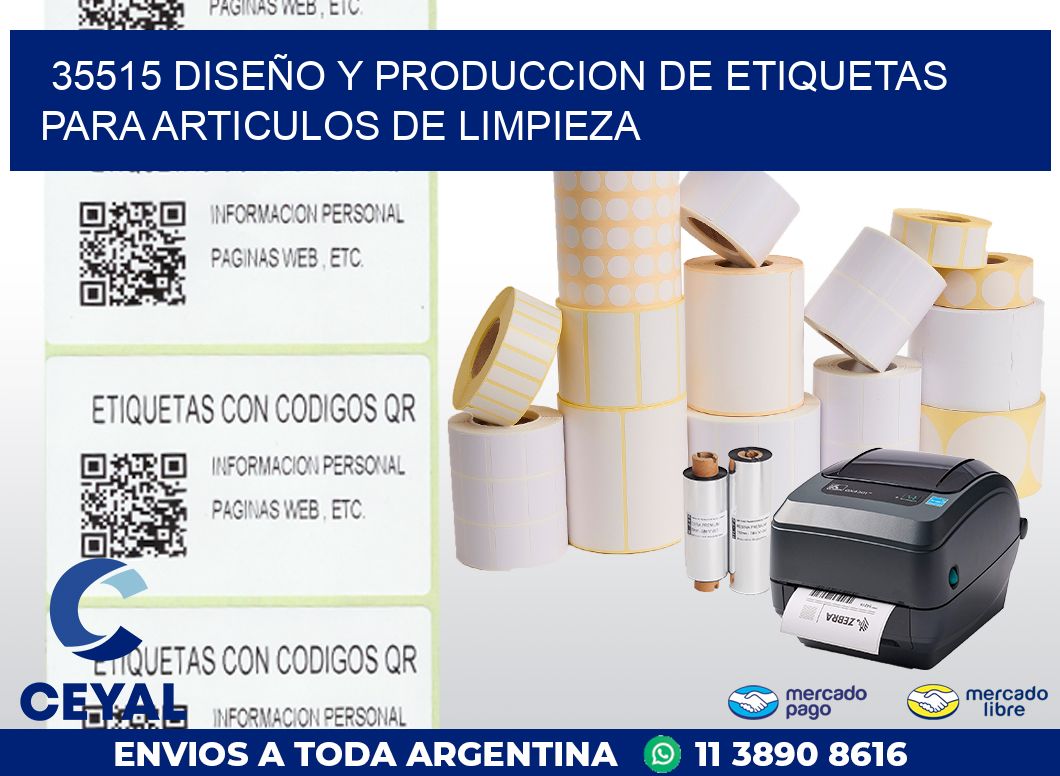 35515 DISEÑO Y PRODUCCION DE ETIQUETAS PARA ARTICULOS DE LIMPIEZA