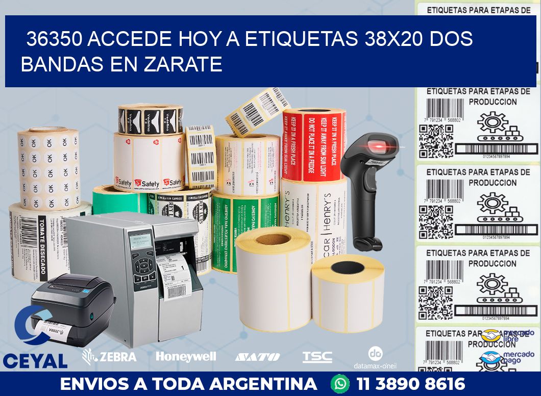 36350 ACCEDE HOY A ETIQUETAS 38X20 DOS BANDAS EN ZARATE