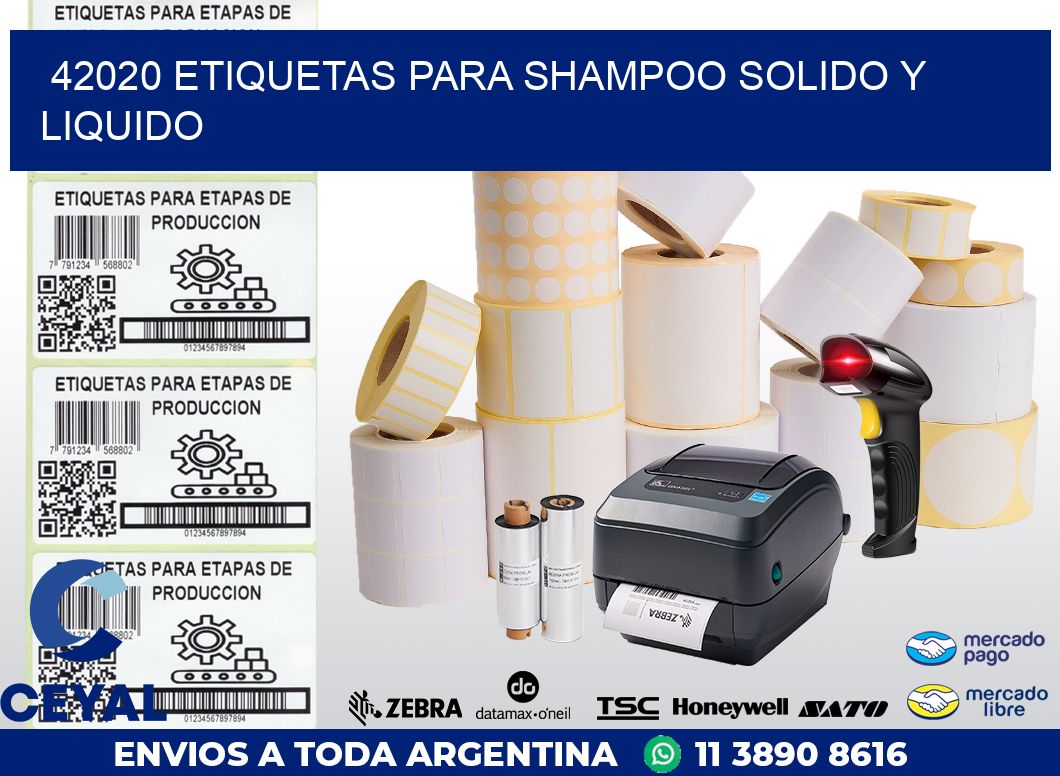 42020 ETIQUETAS PARA SHAMPOO SOLIDO Y LIQUIDO