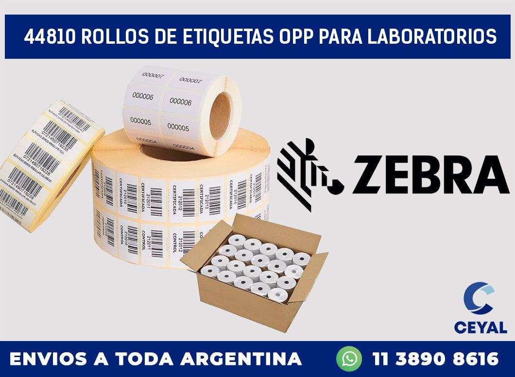44810 ROLLOS DE ETIQUETAS OPP PARA LABORATORIOS