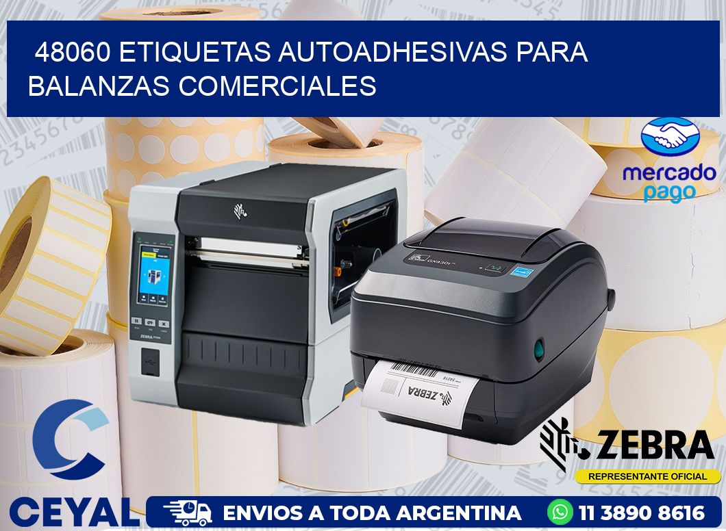 48060 ETIQUETAS AUTOADHESIVAS PARA BALANZAS COMERCIALES