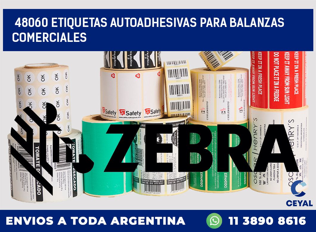 48060 ETIQUETAS AUTOADHESIVAS PARA BALANZAS COMERCIALES