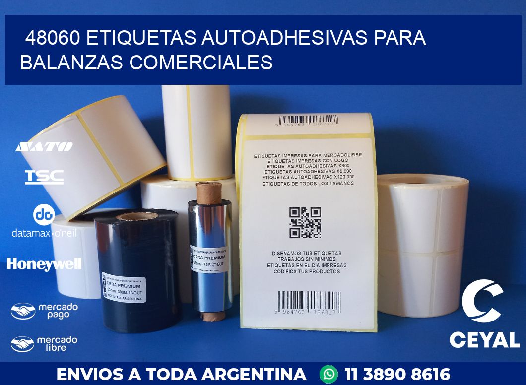 48060 ETIQUETAS AUTOADHESIVAS PARA BALANZAS COMERCIALES
