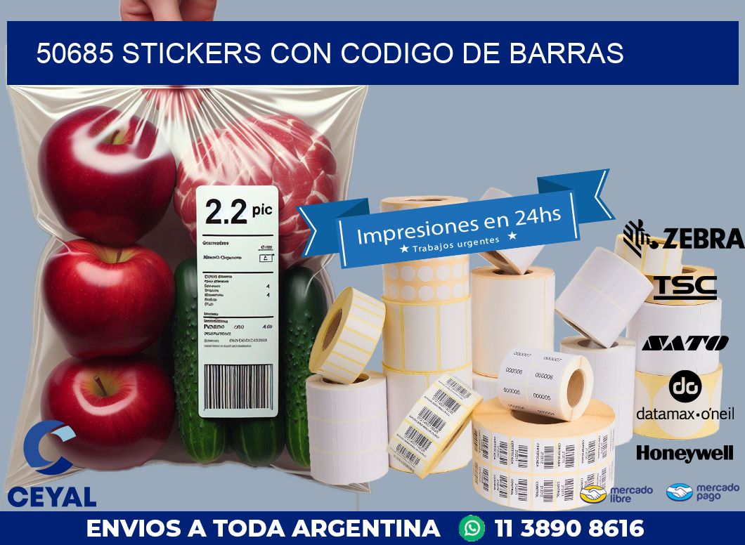 50685 STICKERS CON CODIGO DE BARRAS