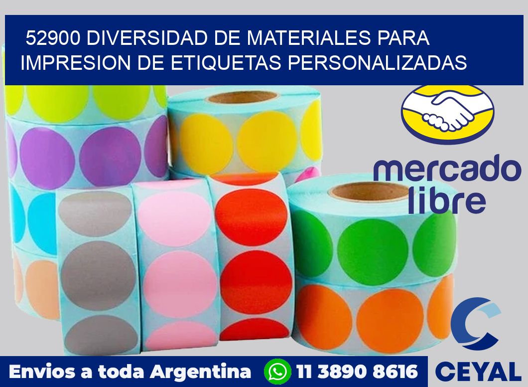 52900 DIVERSIDAD DE MATERIALES PARA IMPRESION DE ETIQUETAS PERSONALIZADAS