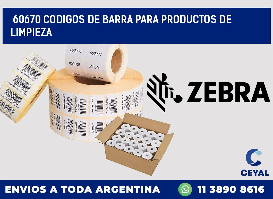 60670 CODIGOS DE BARRA PARA PRODUCTOS DE LIMPIEZA