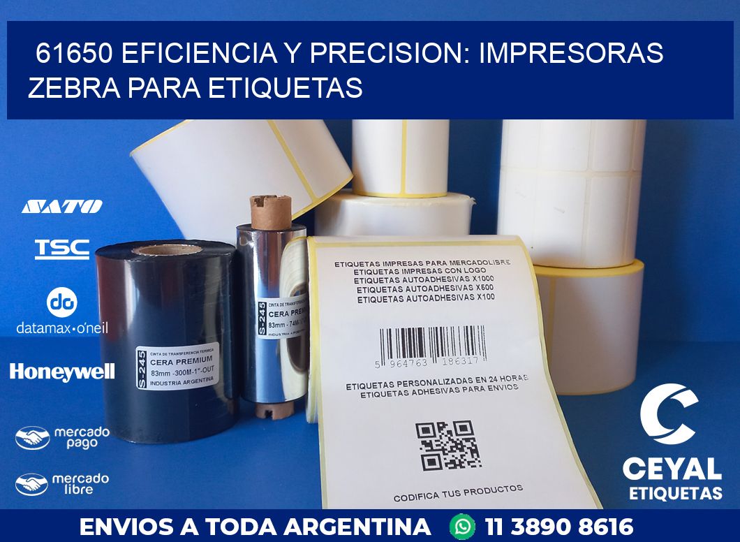 61650 EFICIENCIA Y PRECISION: IMPRESORAS ZEBRA PARA ETIQUETAS