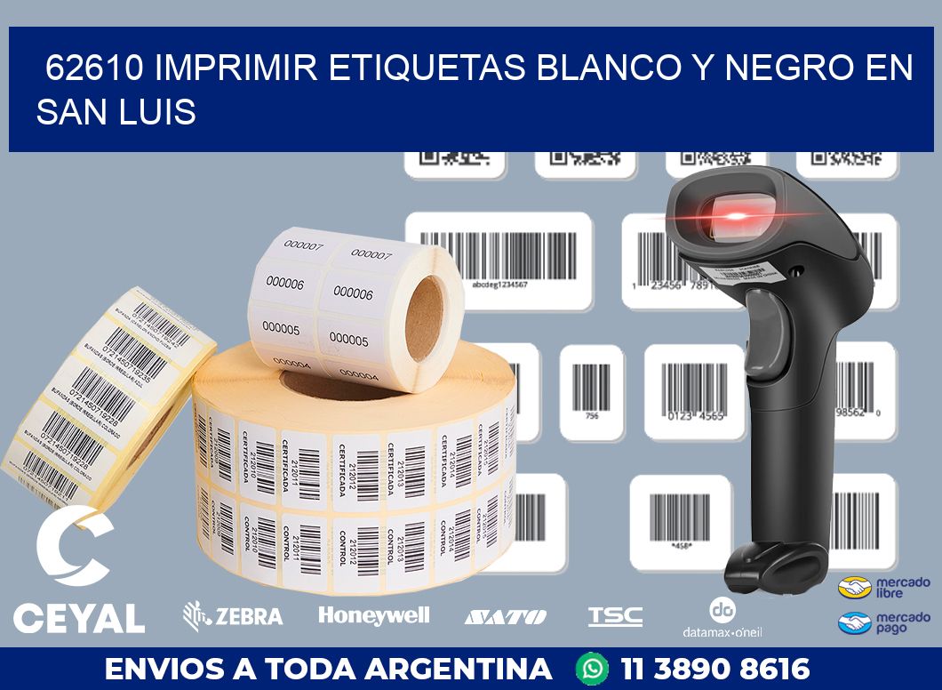 62610 IMPRIMIR ETIQUETAS BLANCO Y NEGRO EN SAN LUIS