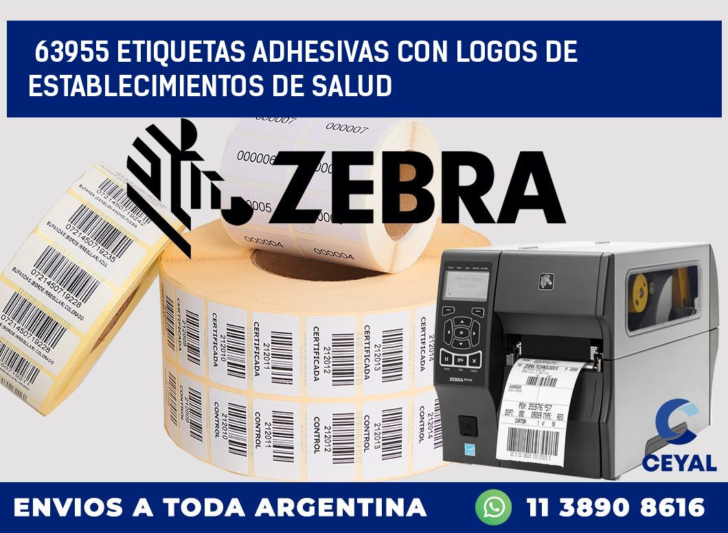 63955 ETIQUETAS ADHESIVAS CON LOGOS DE ESTABLECIMIENTOS DE SALUD