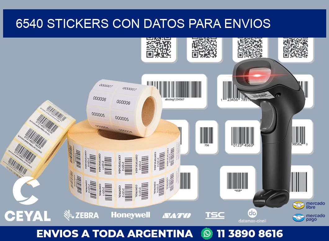 6540 STICKERS CON DATOS PARA ENVIOS