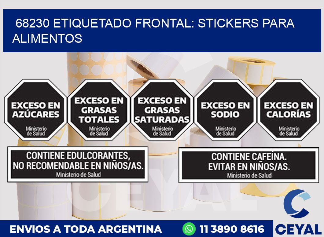 68230 ETIQUETADO FRONTAL: STICKERS PARA ALIMENTOS