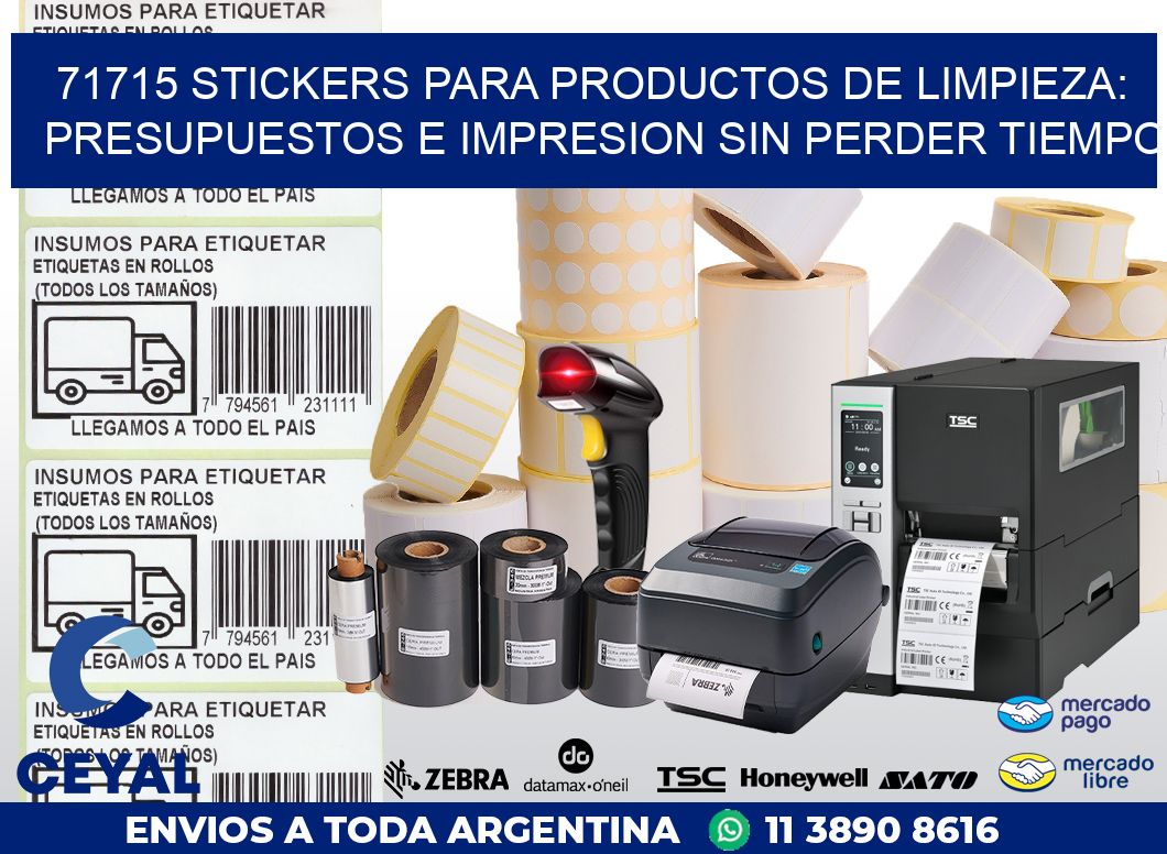 71715 STICKERS PARA PRODUCTOS DE LIMPIEZA: PRESUPUESTOS E IMPRESION SIN PERDER TIEMPO