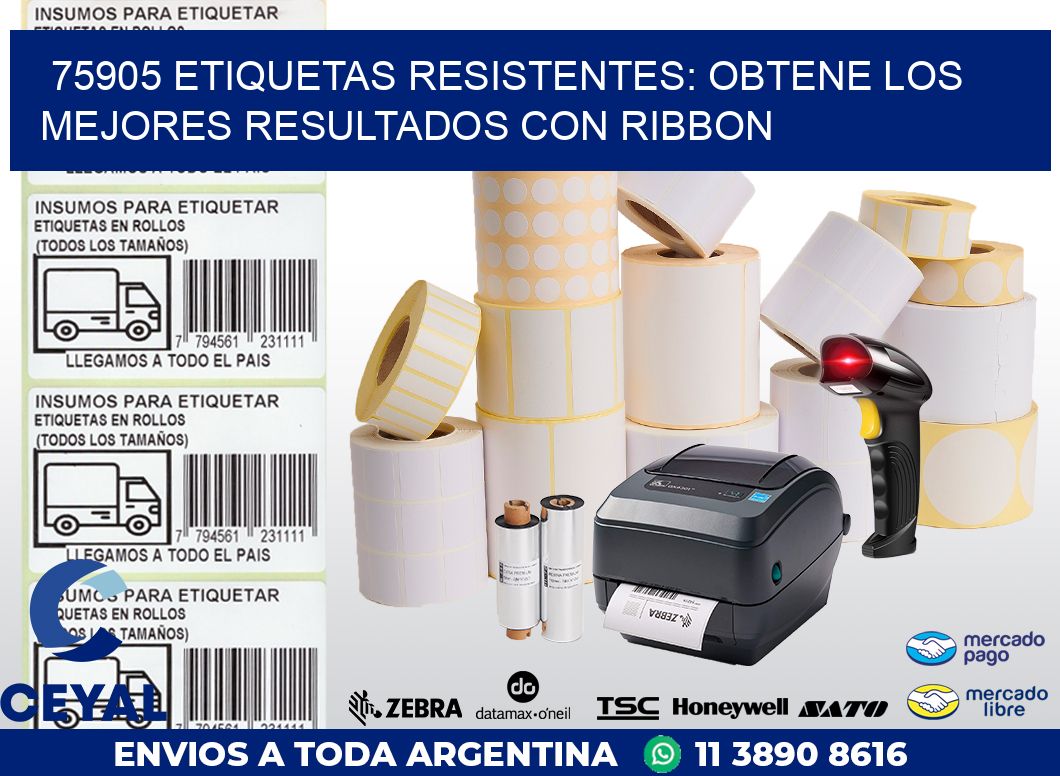 75905 ETIQUETAS RESISTENTES: OBTENE LOS MEJORES RESULTADOS CON RIBBON