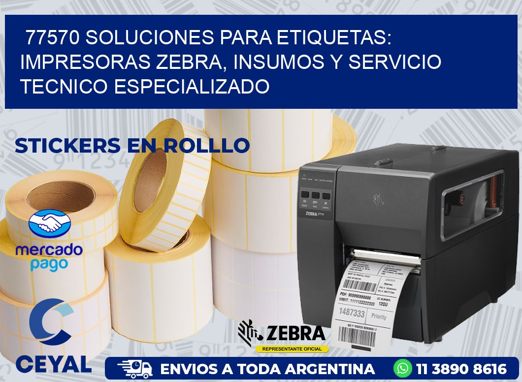 77570 SOLUCIONES PARA ETIQUETAS: IMPRESORAS ZEBRA, INSUMOS Y SERVICIO TECNICO ESPECIALIZADO