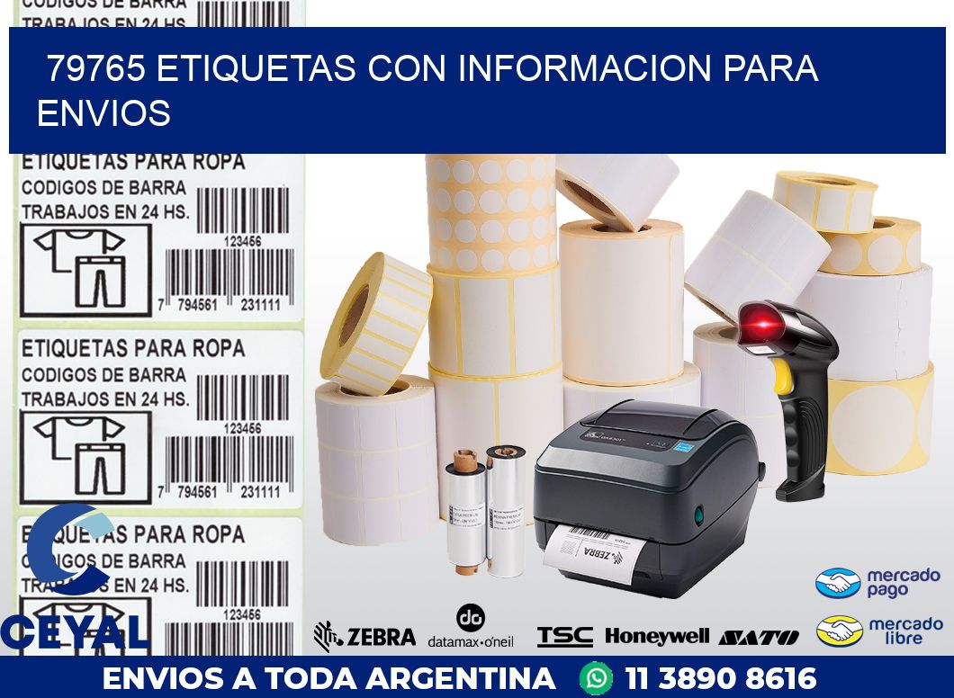 79765 ETIQUETAS CON INFORMACION PARA ENVIOS