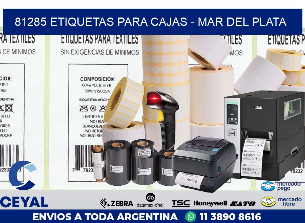 81285 ETIQUETAS PARA CAJAS - MAR DEL PLATA