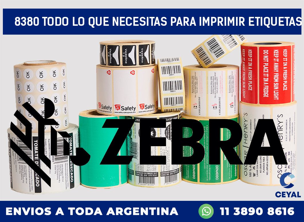 8380 TODO LO QUE NECESITAS PARA IMPRIMIR ETIQUETAS