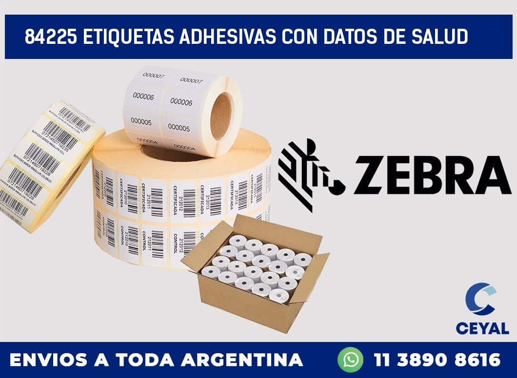 84225 ETIQUETAS ADHESIVAS CON DATOS DE SALUD
