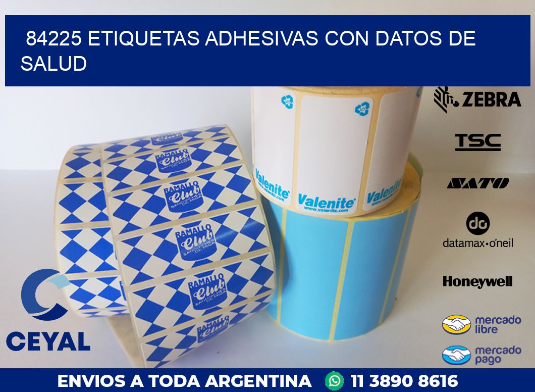 84225 ETIQUETAS ADHESIVAS CON DATOS DE SALUD