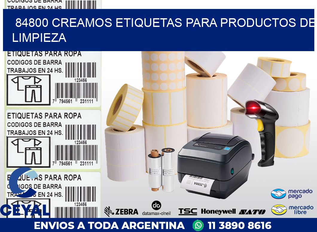 84800 CREAMOS ETIQUETAS PARA PRODUCTOS DE LIMPIEZA