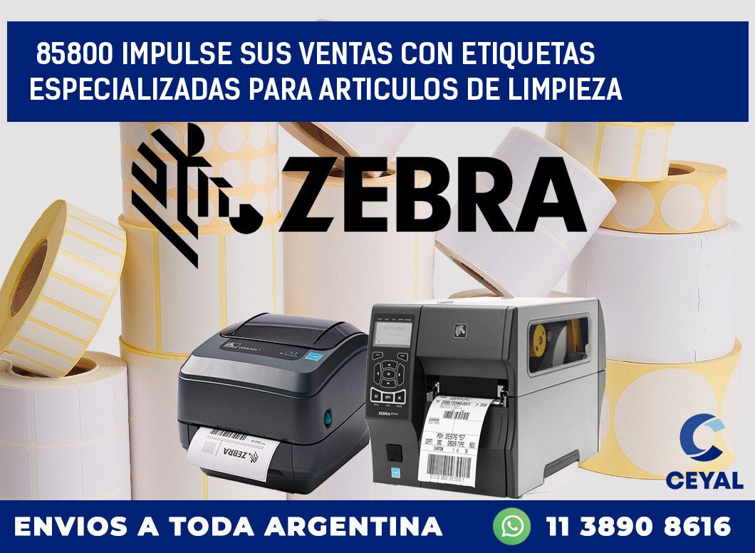 85800 IMPULSE SUS VENTAS CON ETIQUETAS ESPECIALIZADAS PARA ARTICULOS DE LIMPIEZA