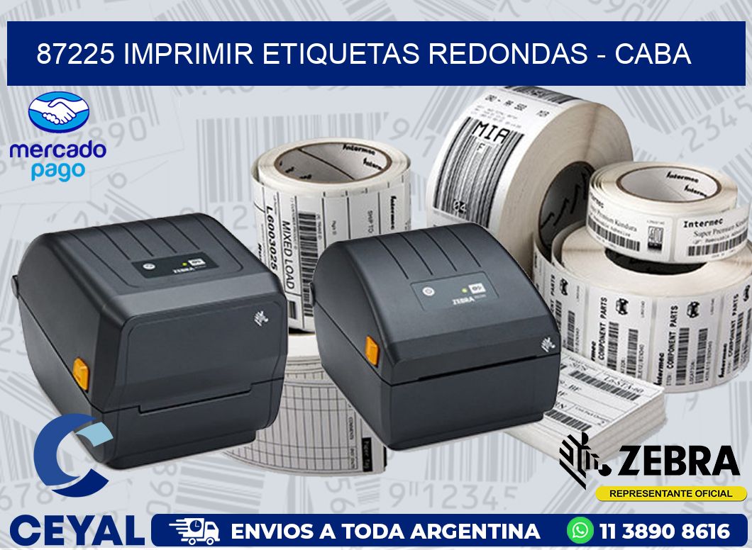 87225 IMPRIMIR ETIQUETAS REDONDAS - CABA