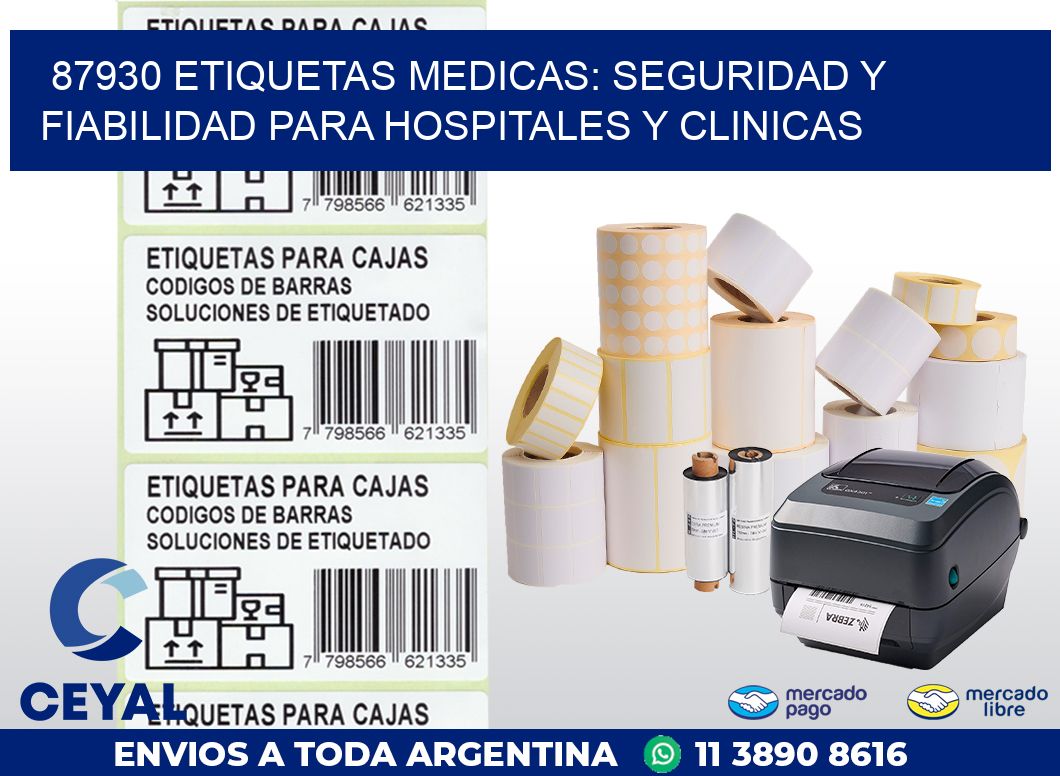 87930 ETIQUETAS MEDICAS: SEGURIDAD Y FIABILIDAD PARA HOSPITALES Y CLINICAS