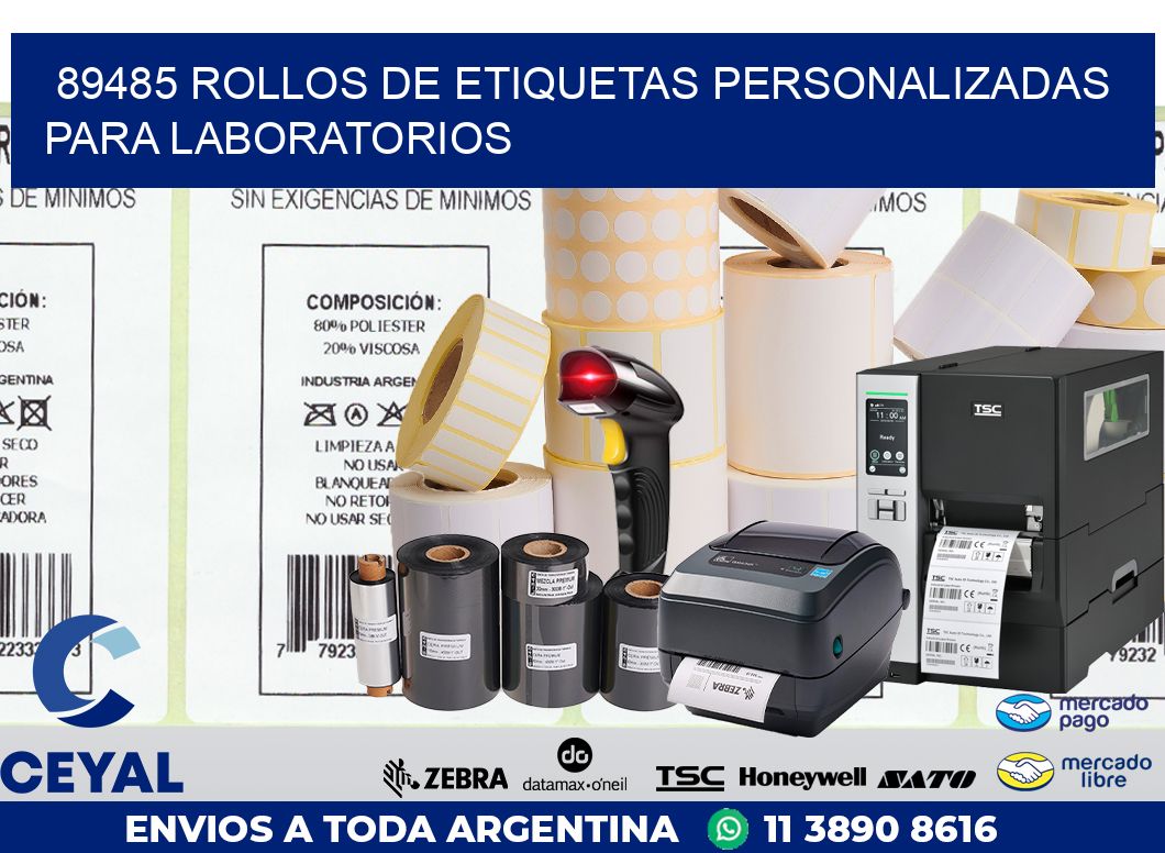 89485 ROLLOS DE ETIQUETAS PERSONALIZADAS PARA LABORATORIOS