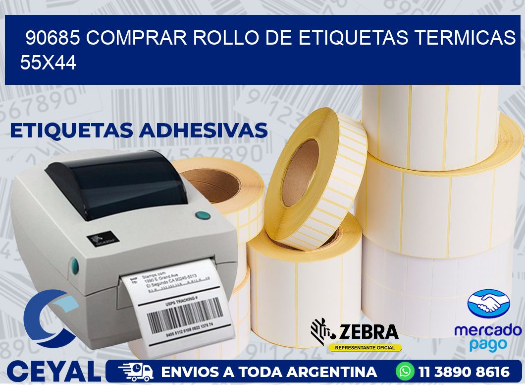 90685 COMPRAR ROLLO DE ETIQUETAS TERMICAS 55X44