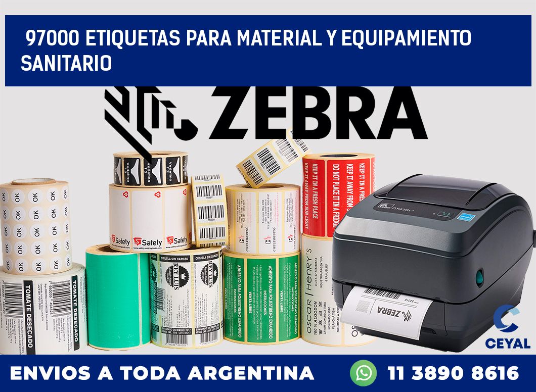 97000 ETIQUETAS PARA MATERIAL Y EQUIPAMIENTO SANITARIO