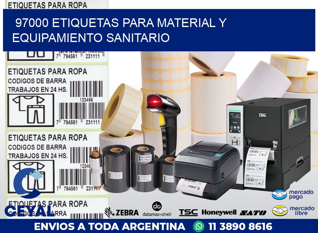 97000 ETIQUETAS PARA MATERIAL Y EQUIPAMIENTO SANITARIO