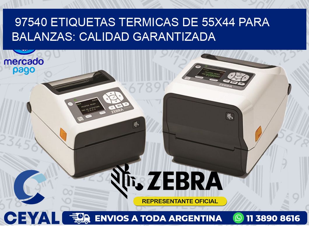 97540 ETIQUETAS TERMICAS DE 55X44 PARA BALANZAS: CALIDAD GARANTIZADA