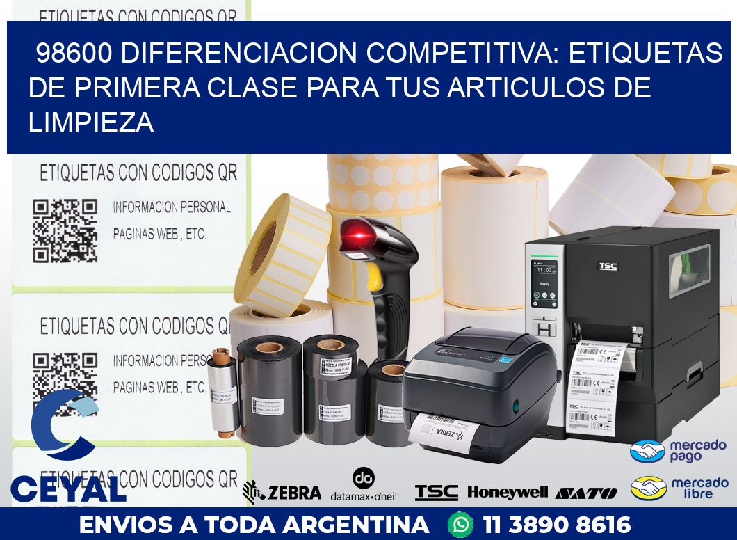 98600 DIFERENCIACION COMPETITIVA: ETIQUETAS DE PRIMERA CLASE PARA TUS ARTICULOS DE LIMPIEZA