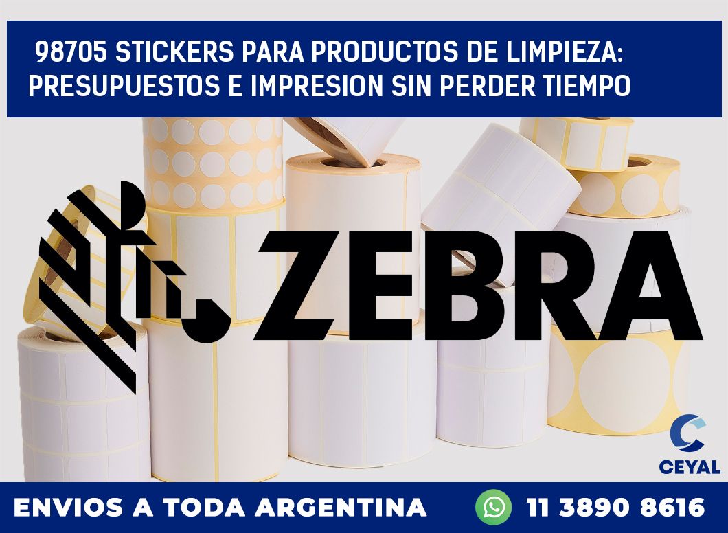 98705 STICKERS PARA PRODUCTOS DE LIMPIEZA: PRESUPUESTOS E IMPRESION SIN PERDER TIEMPO