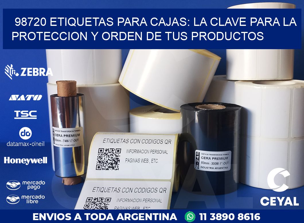 98720 ETIQUETAS PARA CAJAS: LA CLAVE PARA LA PROTECCION Y ORDEN DE TUS PRODUCTOS