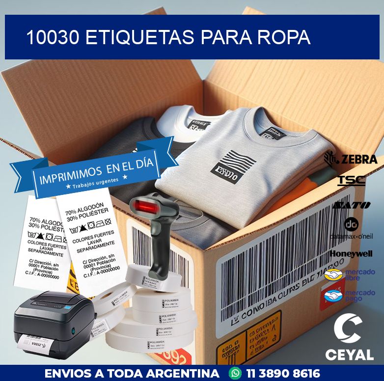 10030 ETIQUETAS PARA ROPA