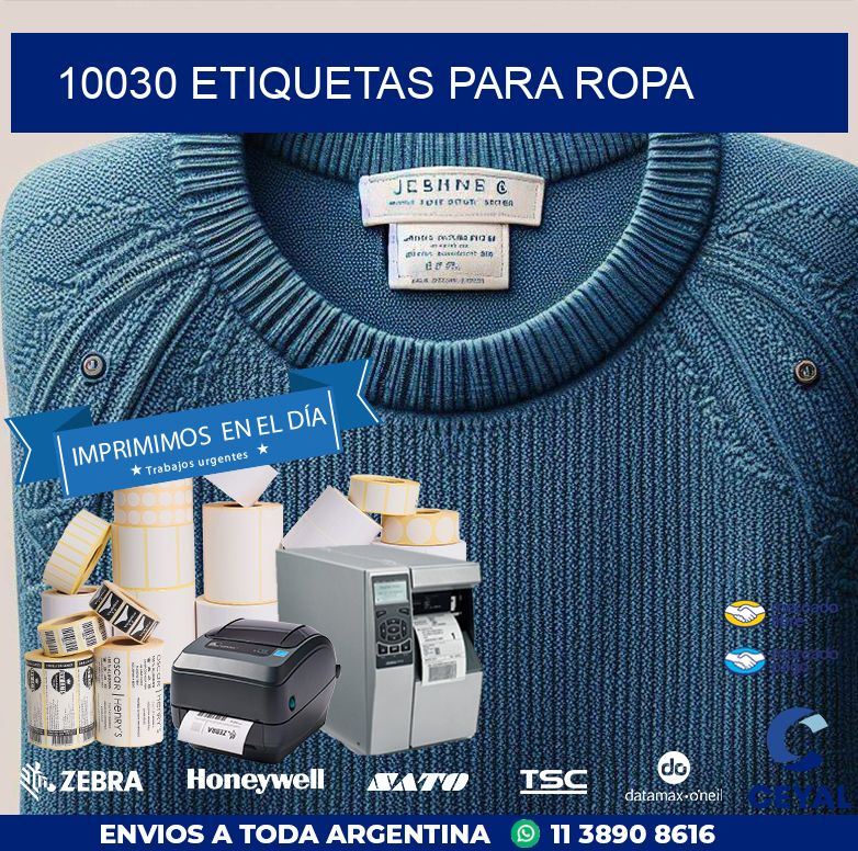 10030 ETIQUETAS PARA ROPA