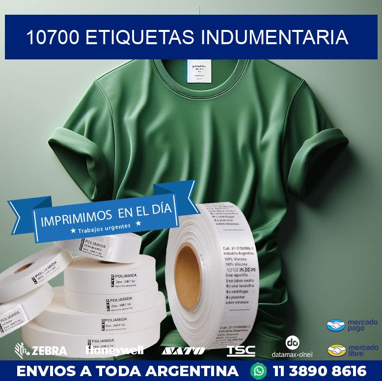 10700 ETIQUETAS INDUMENTARIA