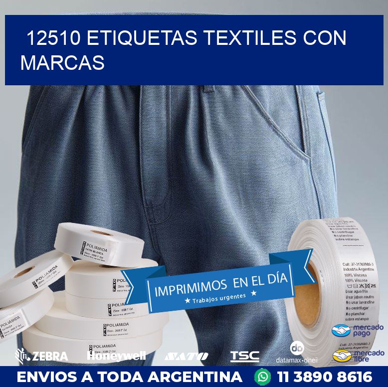 12510 ETIQUETAS TEXTILES CON MARCAS